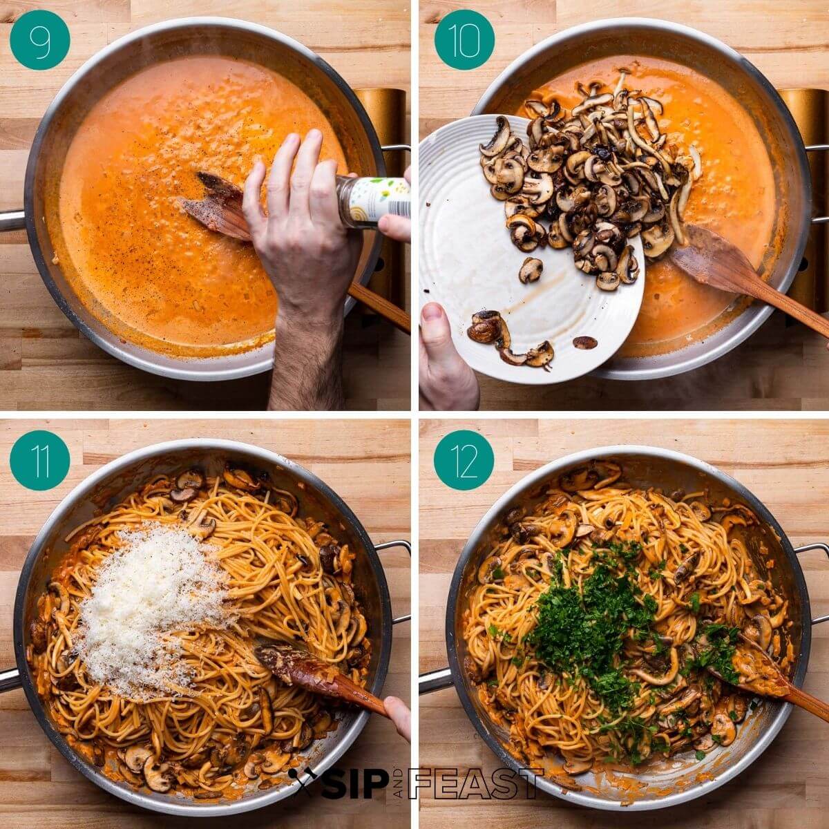 Recipe process shot collage group number three.