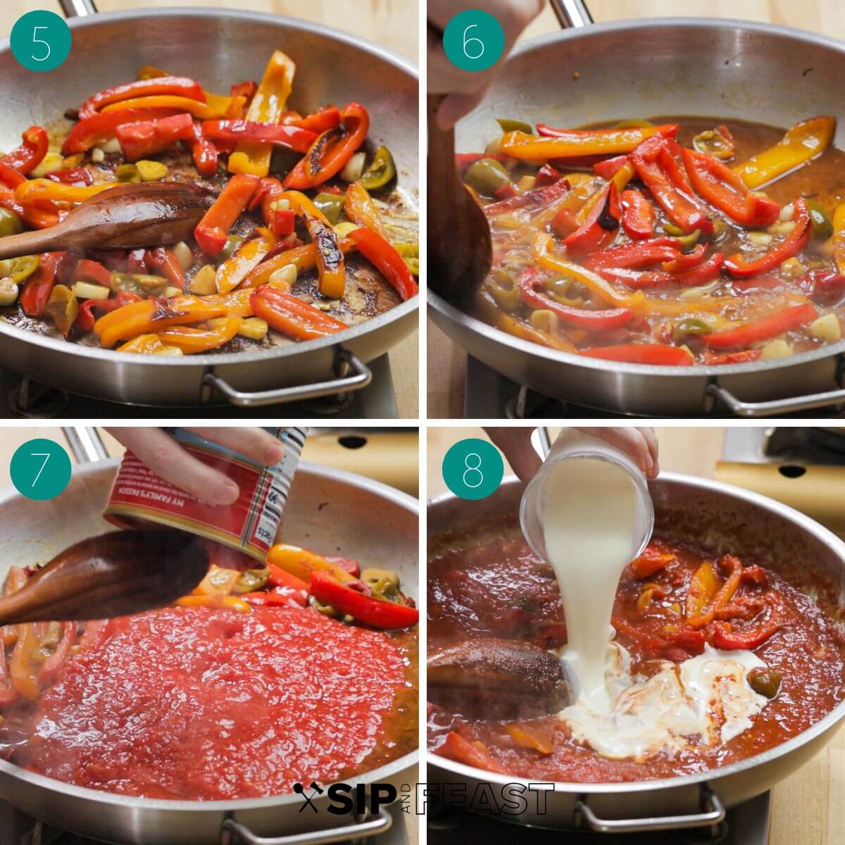 Recipe process shot collage group number two.