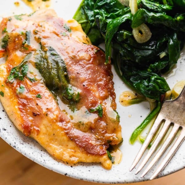 Chicken saltimbocca featured image.