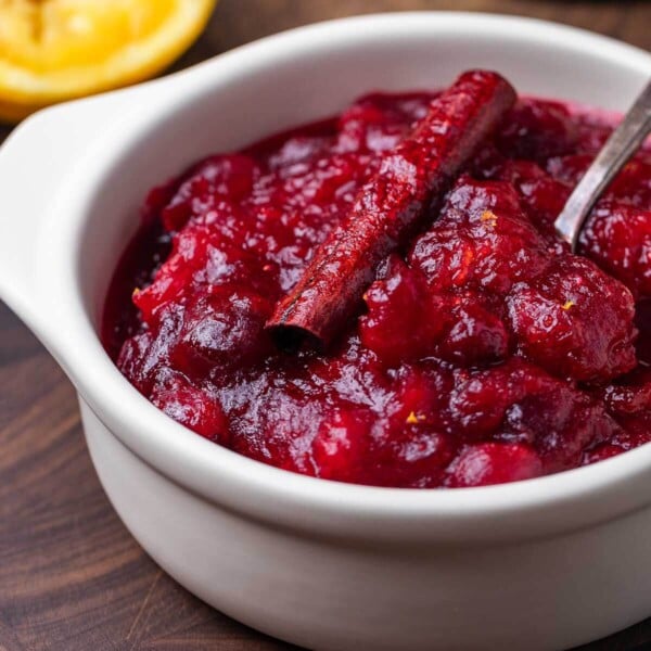 Cranberry sauce recipe featured image.