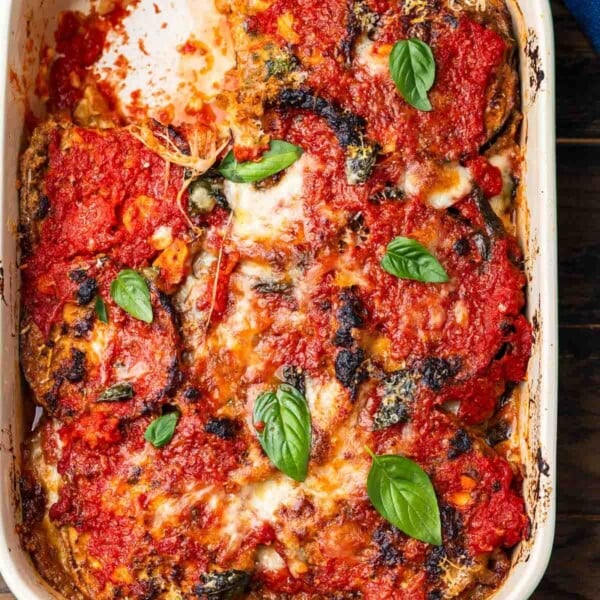 Eggplant parmigiana featured image.