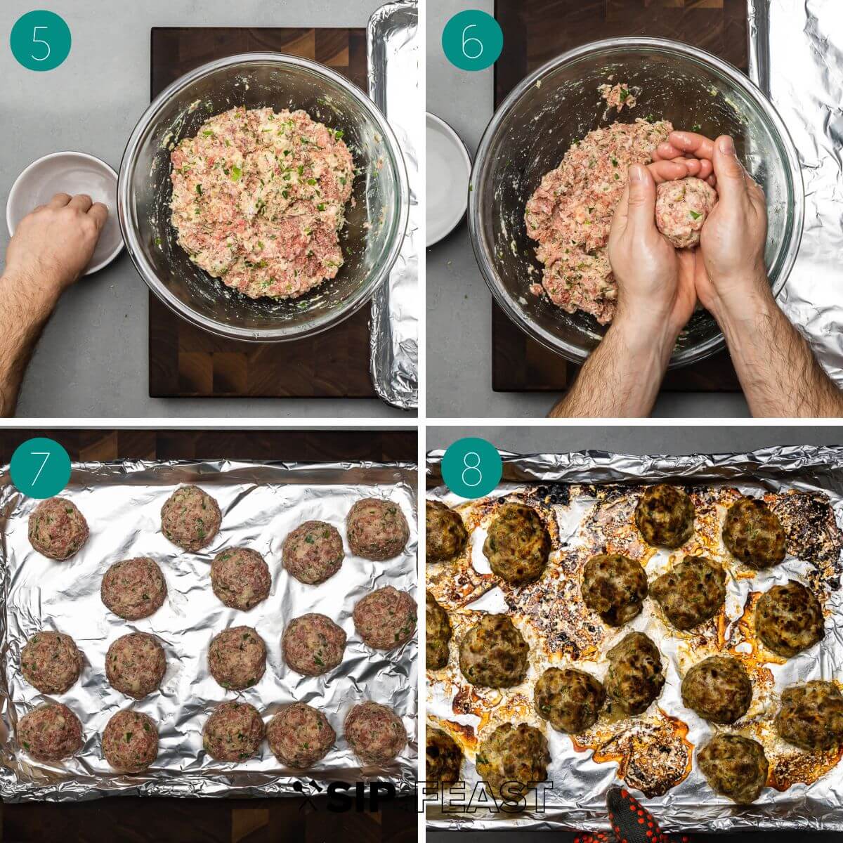 Recipe process shot collage group number two.