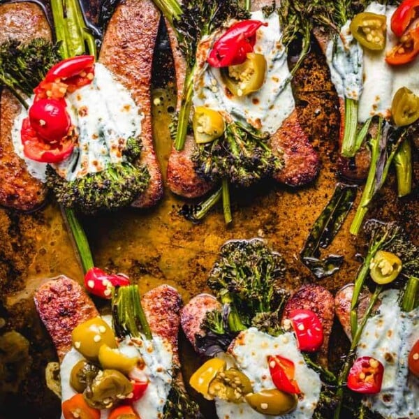 Roasted Broccolini Sheet Pan Dinner featured image.